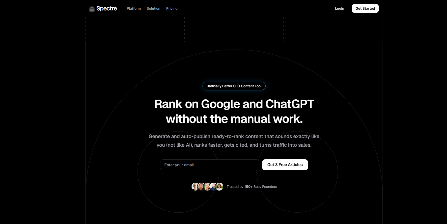 Spectre SEO screenshot and logo